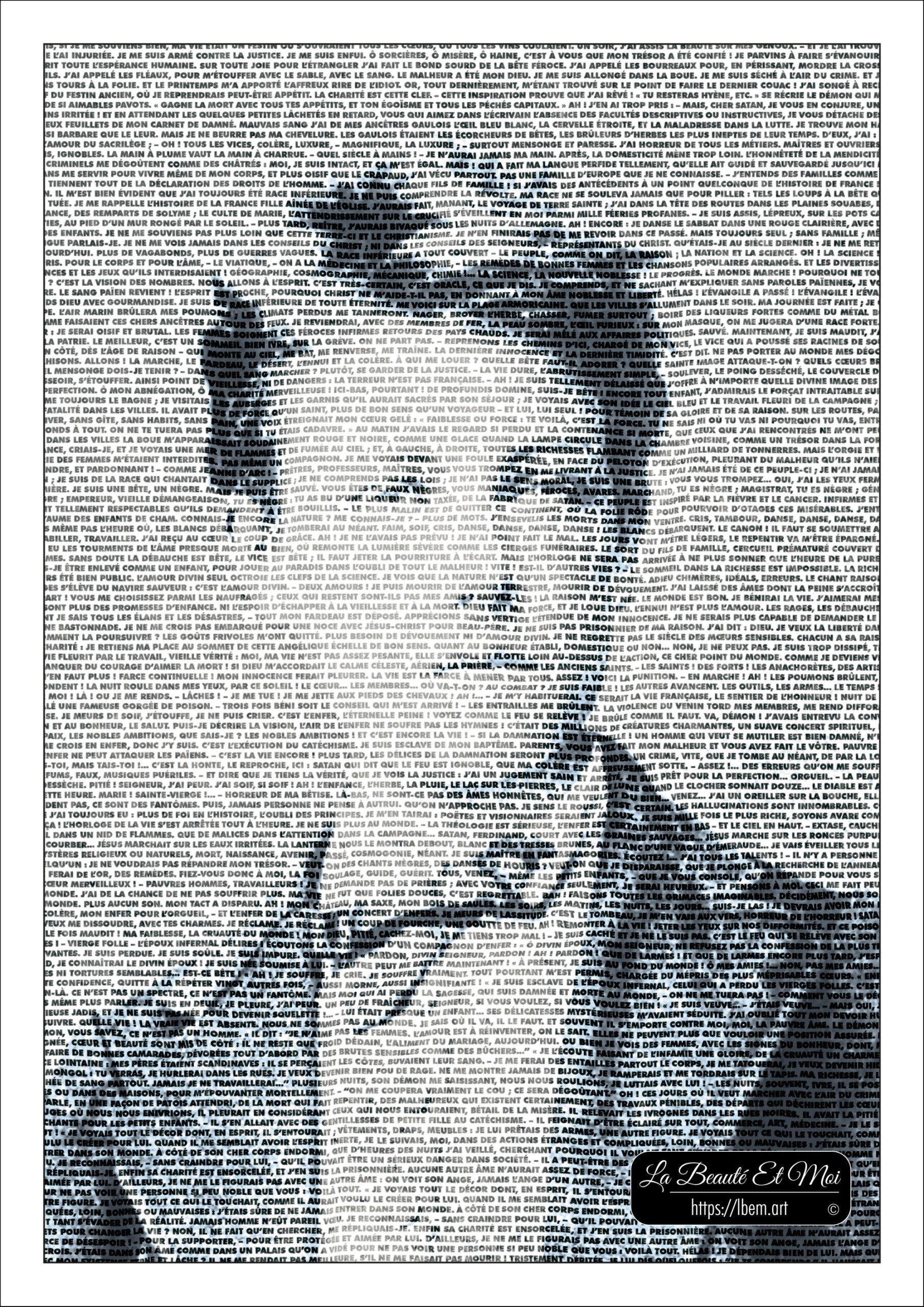 Arthur Rimbaud, the greatest french poet, printable poster