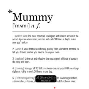 Printable poster Mummy definition (birthday gift, mother's day)